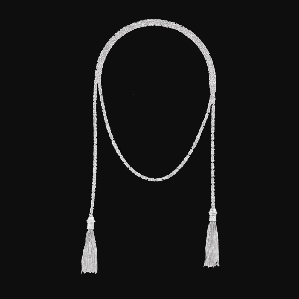 Colliers Et Pendentifs Femme*Christofle Sautoir à Nouer en argent massif