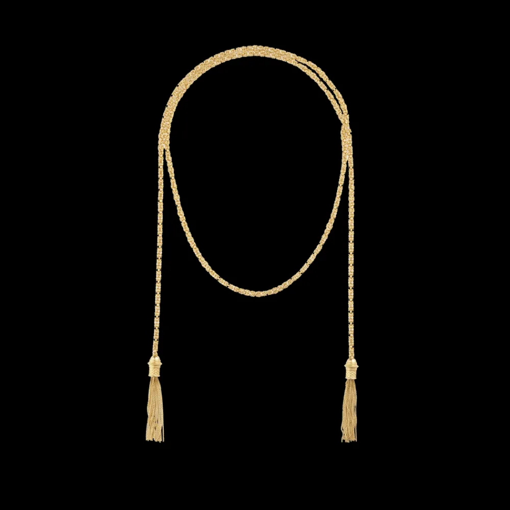Colliers Et Pendentifs Femme*Christofle Sautoir à Nouer en argent massif Doré 18 carats