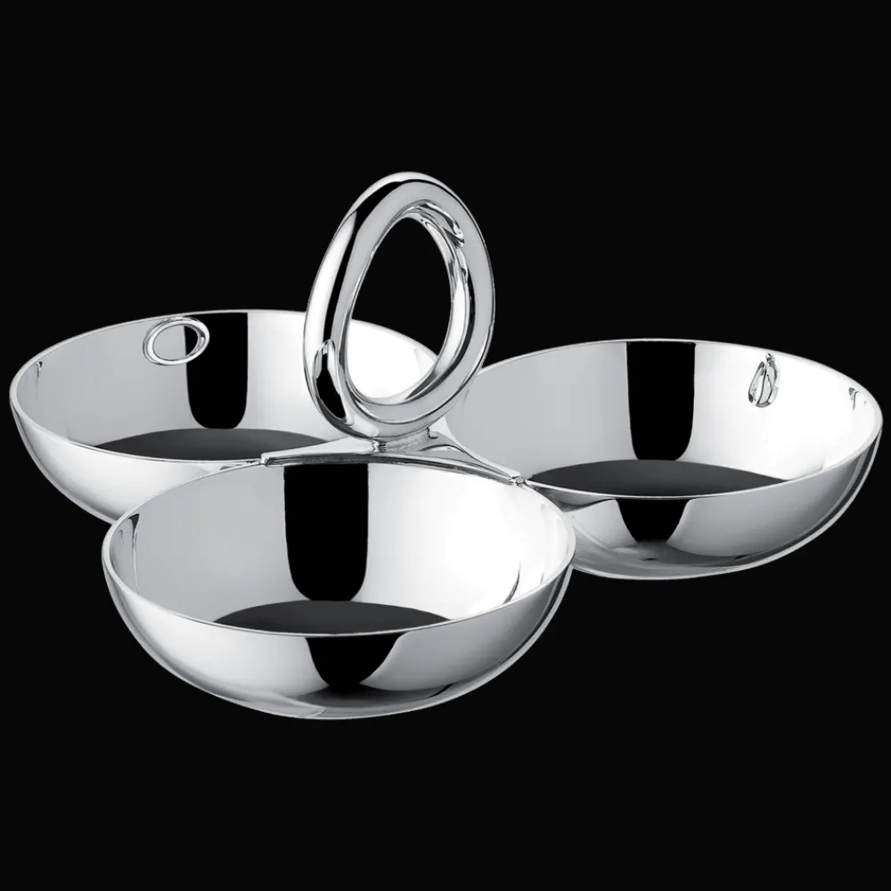 Accessoires Apéritif*Christofle Service 3 coupelles petit modèle Vertigo Métal Argenté
