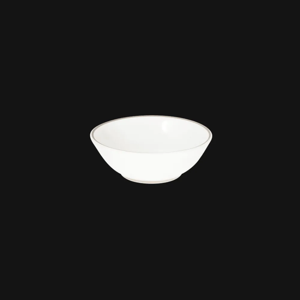 Accessoires De Table|Services Asiatiques*Christofle Set de 2 coupelles à sauce en porcelaine finition Platine
