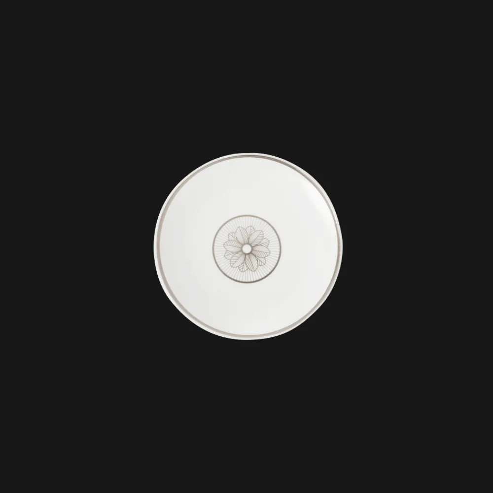 Accessoires De Table|Services Asiatiques*Christofle Set de 2 coupelles à sauce en porcelaine finition Platine