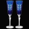 Verres En Cristal|Verres En Cristal*Christofle Set de 2 flutes à champagne en cristal bleu