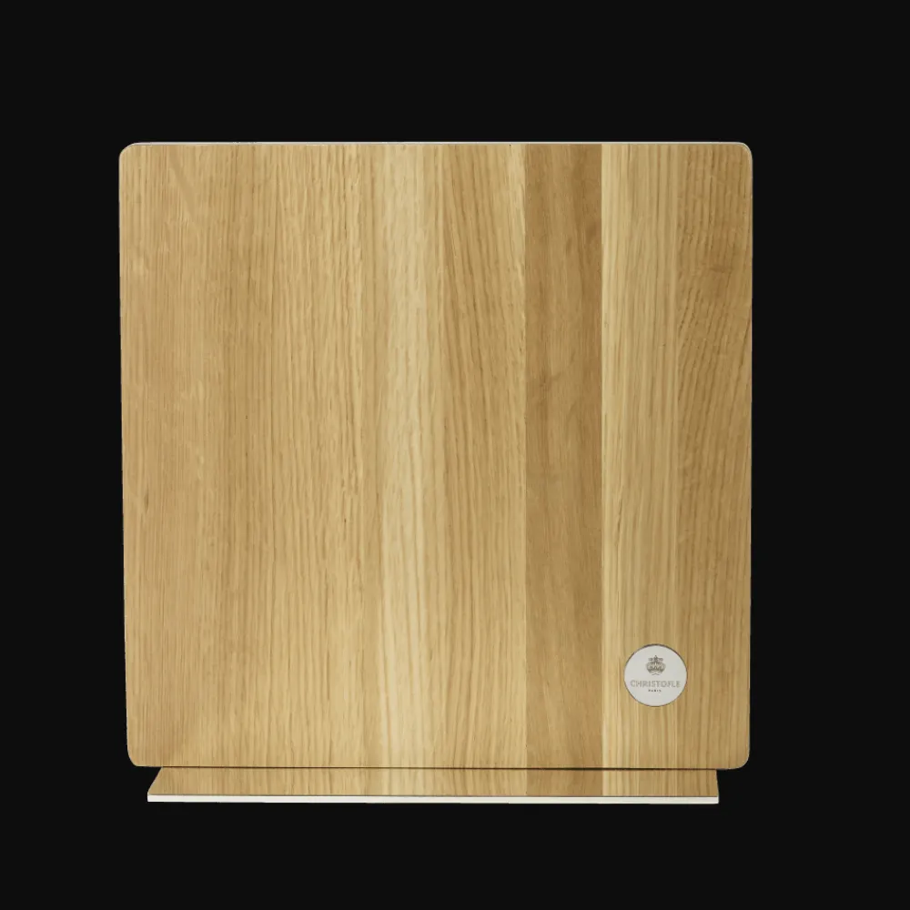 Accessoires De Table|Couteaux De Cuisine*Christofle Support pour couteaux et tablette en chêne et métal argenté