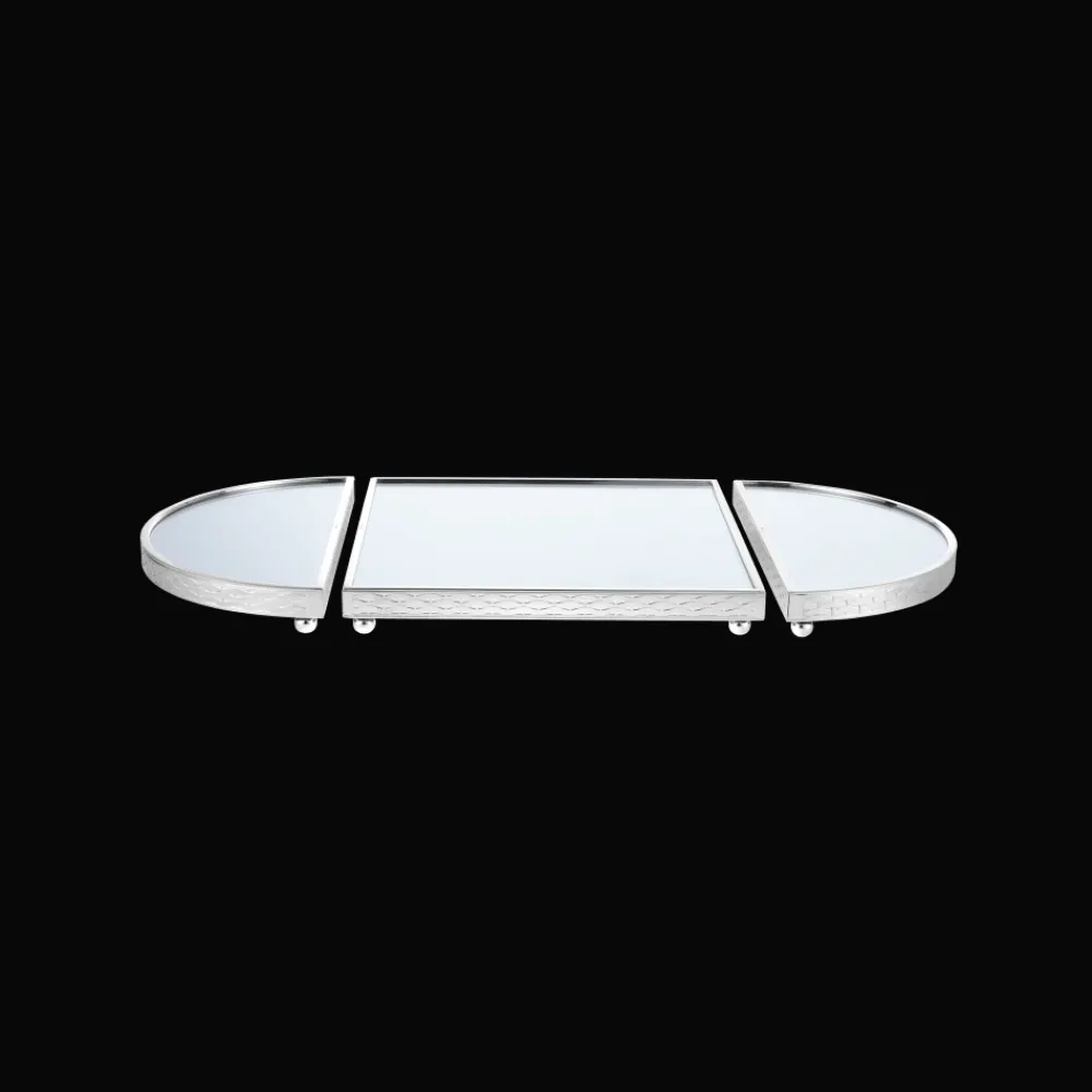 Plateaux Et Vide-Poches|Accessoires De Table*Christofle Surtout Plateau Demi-Cercle en métal argenté