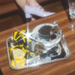 Cuillères|Couteaux Et Portes-Couteaux*Christofle Tartineur à caviar en corne et en métal argenté