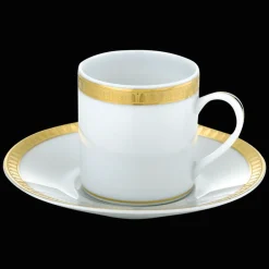 Cadeaux Thé Et Café|Accessoires Thé Et Café*Christofle Tasse à café avec soucoupe en porcelaine finition or
