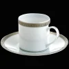 Accessoires Thé Et Café|Tasses Et Bols*Christofle Tasse à café avec soucoupe en porcelaine finition platine