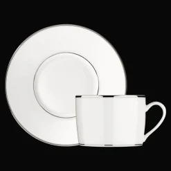 Accessoires Thé Et Café|Tasses Et Bols*Christofle Tasse à thé avec soucoupe en porcelaine finition platine
